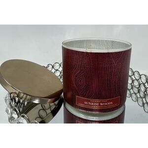 Bath Body Works SUNRISE WOODS 3 Wick Candle 14.5 oz Large Jar New